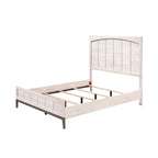 Ensemble de chambre à coucher Demora 5 pièces beige, style moderne contemporain, en bois massif et placage, avec panneaux rembourrés
