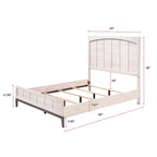 Ensemble de chambre à coucher Demora 5 pièces beige, style moderne contemporain, en bois massif et placage, avec panneaux rembourrés
