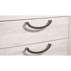 Ensemble de chambre à coucher Demora 5 pièces beige, style moderne contemporain, en bois massif et placage, avec panneaux rembourrés