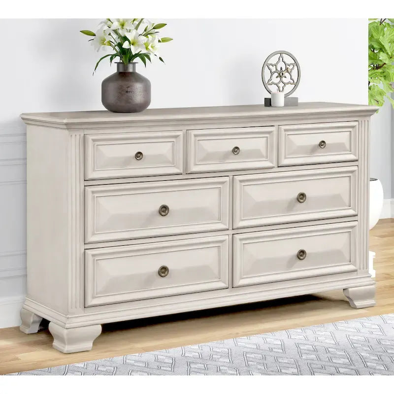 Ensemble de chambre à coucher 5 pièces Roundhill Furniture Renova en bois parchemin vieilli