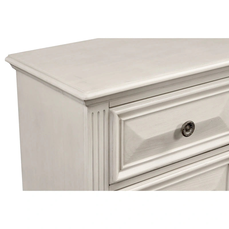 Ensemble de chambre à coucher 5 pièces Roundhill Furniture Renova en bois parchemin vieilli