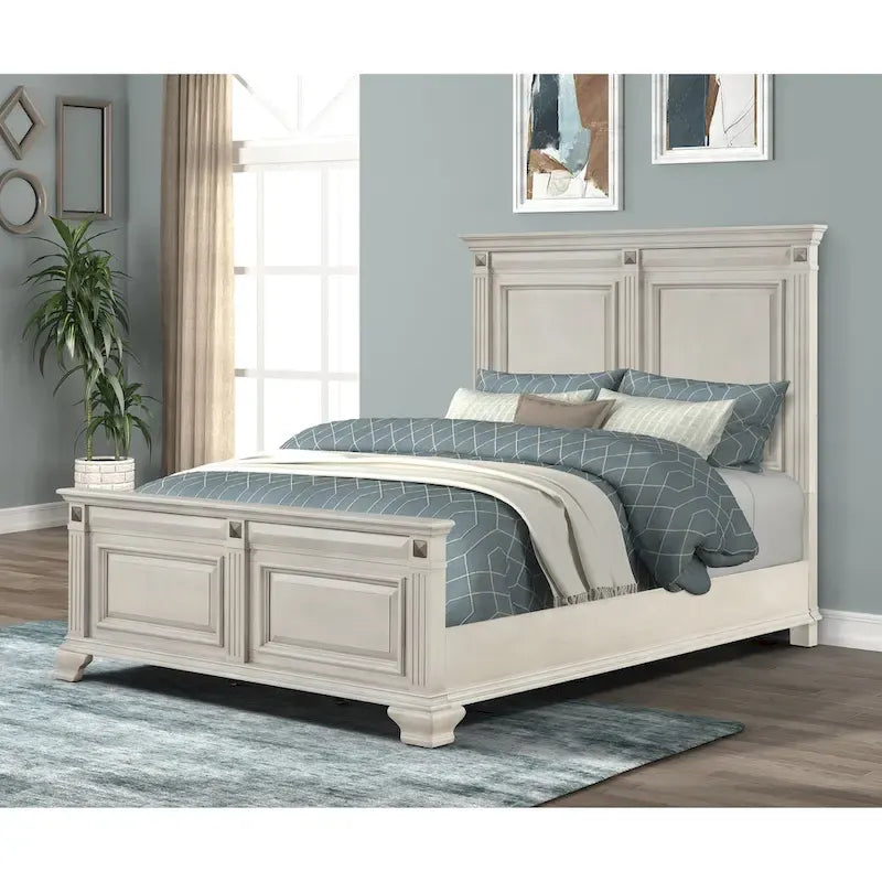 Ensemble de chambre à coucher 5 pièces Roundhill Furniture Renova en bois parchemin vieilli