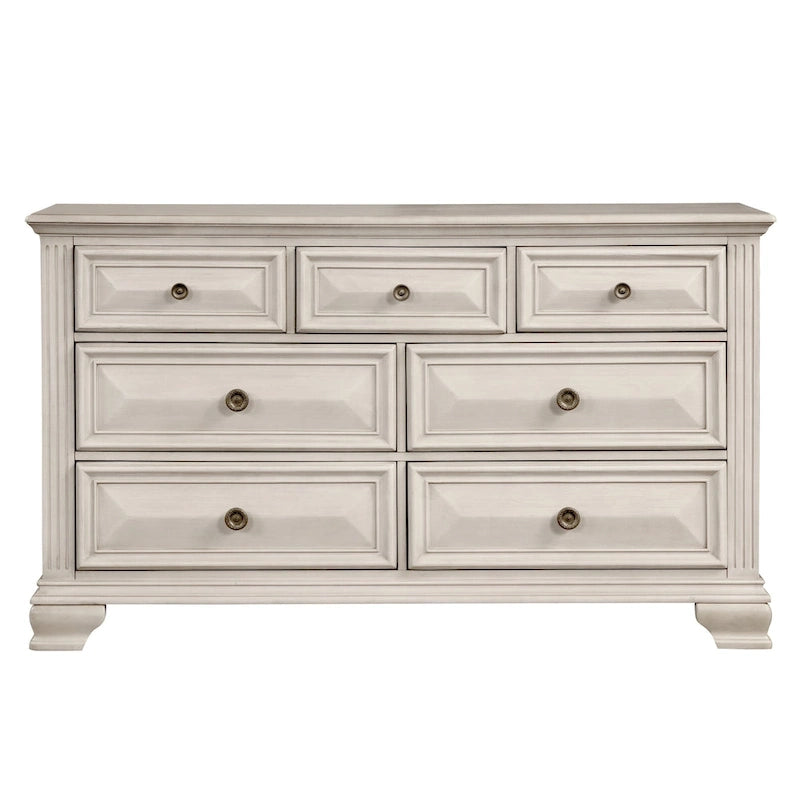 Ensemble de chambre à coucher 5 pièces Roundhill Furniture Renova en bois parchemin vieilli