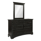 Ensemble de chambre à coucher Farmhouse Basics pour lit king size avec 2 tables de chevet, 1 commode et 1 miroir