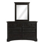 Ensemble de chambre à coucher Farmhouse Basics pour lit king size avec 2 tables de chevet, 1 commode et 1 miroir