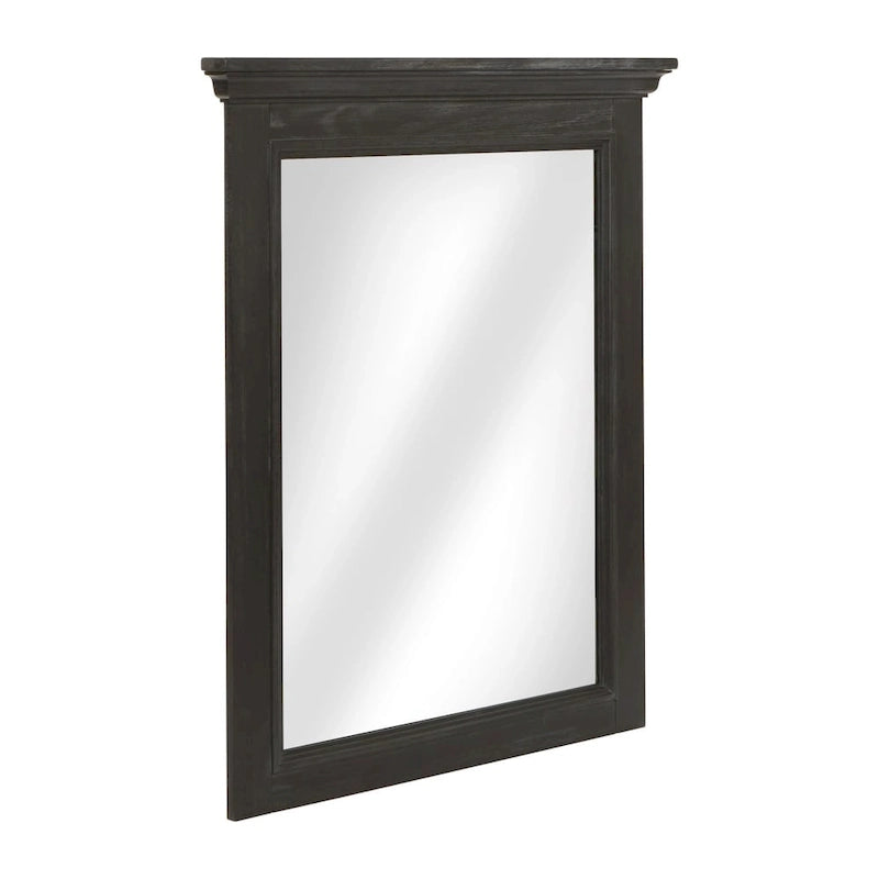 Ensemble de chambre à coucher Farmhouse Basics pour lit king size avec 2 tables de chevet, 1 commode et 1 miroir