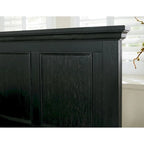 Ensemble de chambre à coucher Farmhouse Basics pour lit king size avec 2 tables de chevet, 1 commode et 1 miroir