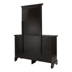 Ensemble de chambre à coucher Farmhouse Basics pour lit king size avec 2 tables de chevet, 1 commode et 1 miroir