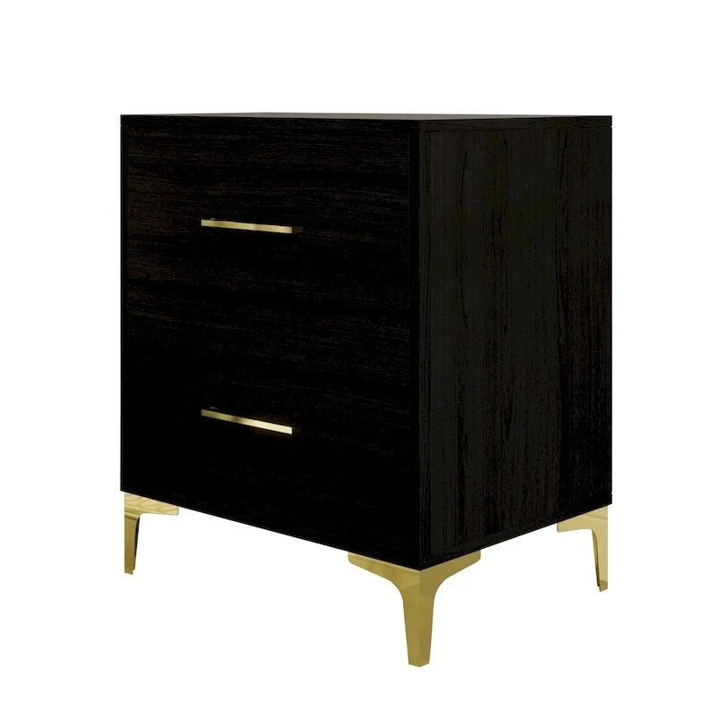 Ensemble de 3 tables de chevet CraftPorch avec lit rembourré en velours