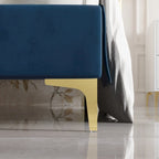 Ensemble de 3 tables de chevet CraftPorch avec lit rembourré en velours