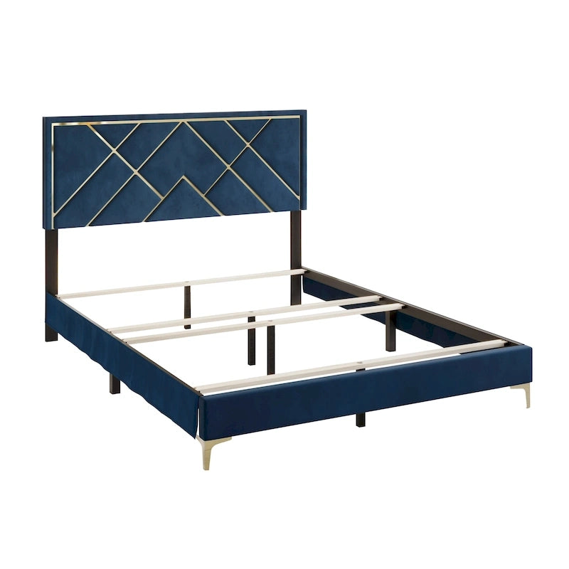Ensemble de 3 tables de chevet CraftPorch avec lit rembourré en velours
