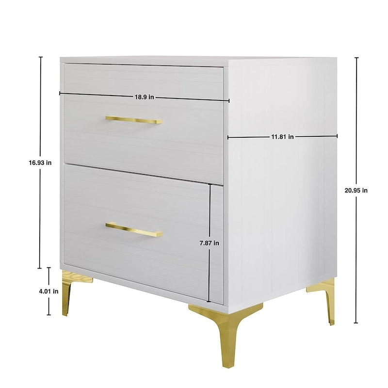 Ensemble de 3 tables de chevet CraftPorch avec lit rembourré en velours