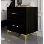 Ensemble de 3 tables de chevet CraftPorch avec lit rembourré en velours