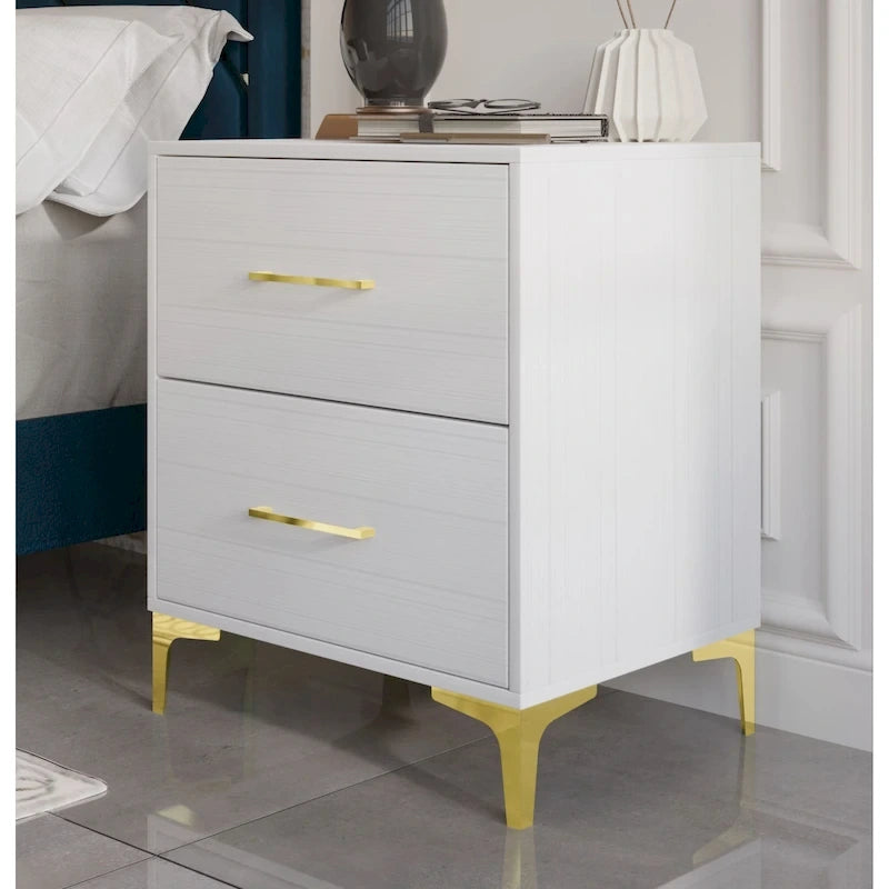 Ensemble de 3 tables de chevet CraftPorch avec lit rembourré en velours