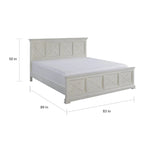 Ensemble lit king size 3 pièces The Gray Barn Riverbone X-detail, table de chevet et commode