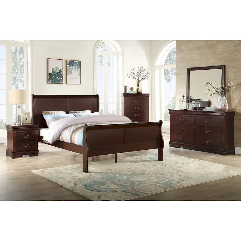Ensemble de chambre à coucher Lillie 6 pièces en cerisier