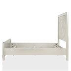 Ensemble lit et tables de chevet 3 pièces Luela Glam Champagne Wood avec port USB par Furniture of America