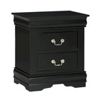 Ensemble de chambre à coucher Lillie 6 pièces en bois noir avec traîneau