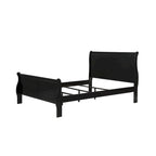 Ensemble de chambre à coucher Lillie 6 pièces en bois noir avec traîneau