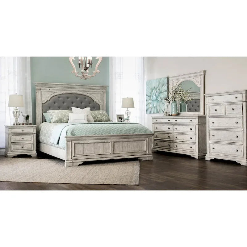 Ensemble de chambre à coucher Steve Silver Havenwood 5 pièces avec panneaux rembourrés