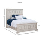 Ensemble de chambre à coucher Bristow blanc antique 6 pièces pour lit king size