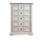 Ensemble de chambre à coucher Bristow blanc antique 6 pièces pour lit king size