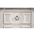 Ensemble de chambre à coucher Bristow blanc antique 6 pièces pour lit king size