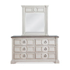 Ensemble de chambre à coucher Bristow blanc antique 6 pièces pour lit king size