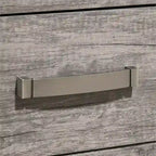 Ensemble de chambre à coucher 3 pièces Roundhill Furniture Floren, style contemporain, en bois gris vieilli, comprenant un lit à panneaux et 2 tables de chevet.