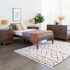 Ensemble de chambre à coucher Purcell 4 pièces avec commode à 6 tiroirs et 2 tables de chevet