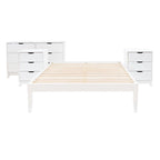 Ensemble de chambre à coucher Purcell 4 pièces avec commode à 6 tiroirs et 2 tables de chevet
