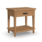 Ensemble lit queen 3 pièces en bois brun Oak Park, table de chevet et commode par Homestyles