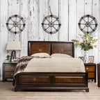Ensemble de chambre à coucher contemporain 4 pièces en noyer Figh de Furniture of America