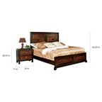 Ensemble de chambre à coucher contemporain 4 pièces en noyer Figh de Furniture of America