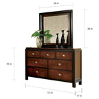 Ensemble de chambre à coucher contemporain 4 pièces en noyer Figh de Furniture of America