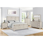 Ensemble de chambre à coucher Roundhill Furniture Renova en bois parchemin vieilli