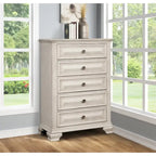 Ensemble de chambre à coucher Roundhill Furniture Renova en bois parchemin vieilli