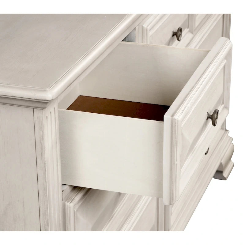Ensemble de chambre à coucher Roundhill Furniture Renova en bois parchemin vieilli