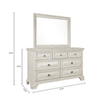Ensemble de chambre à coucher Roundhill Furniture Renova en bois parchemin vieilli