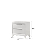 Ensemble de chambre à coucher Denissa 6 pièces blanc rembourré avec panneau LED