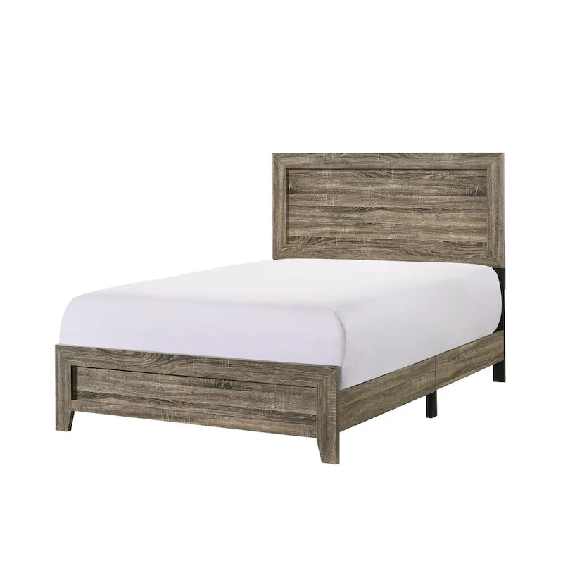 Ensemble de chambre à coucher Linette 6 pièces à panneaux bruns