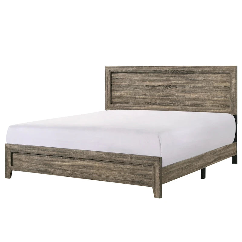 Ensemble de chambre à coucher Linette 6 pièces à panneaux bruns