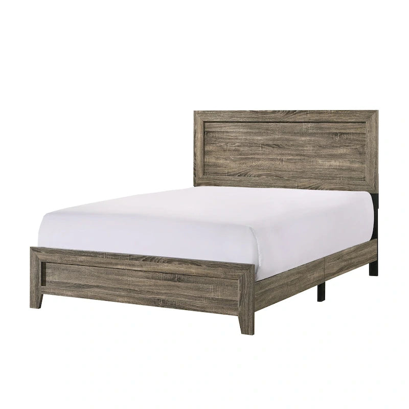 Ensemble de chambre à coucher Linette 6 pièces à panneaux bruns
