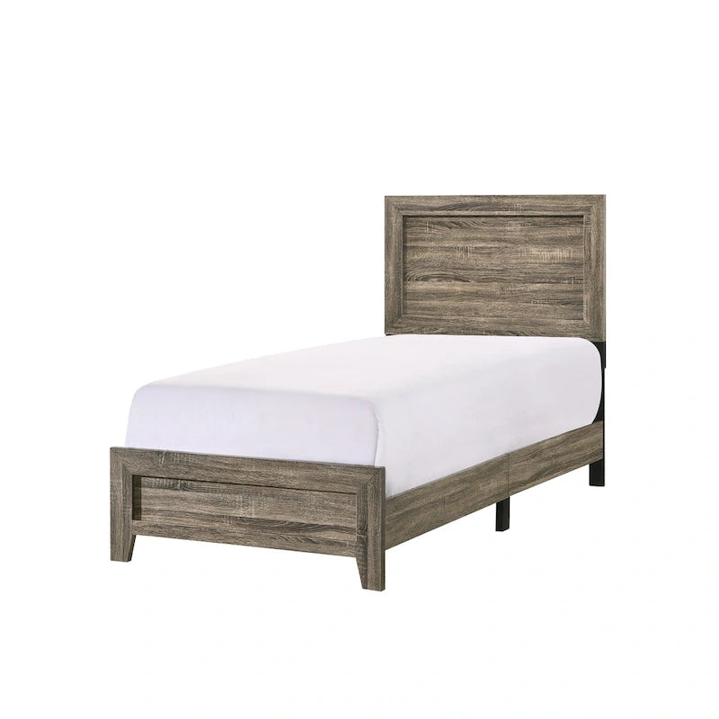 Ensemble de chambre à coucher Linette 6 pièces à panneaux bruns