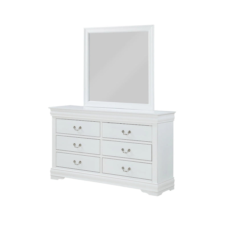 Ensemble de chambre à coucher Lillie 4 pièces blanc style traîneau