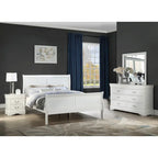 Ensemble de chambre à coucher Lillie 4 pièces blanc style traîneau
