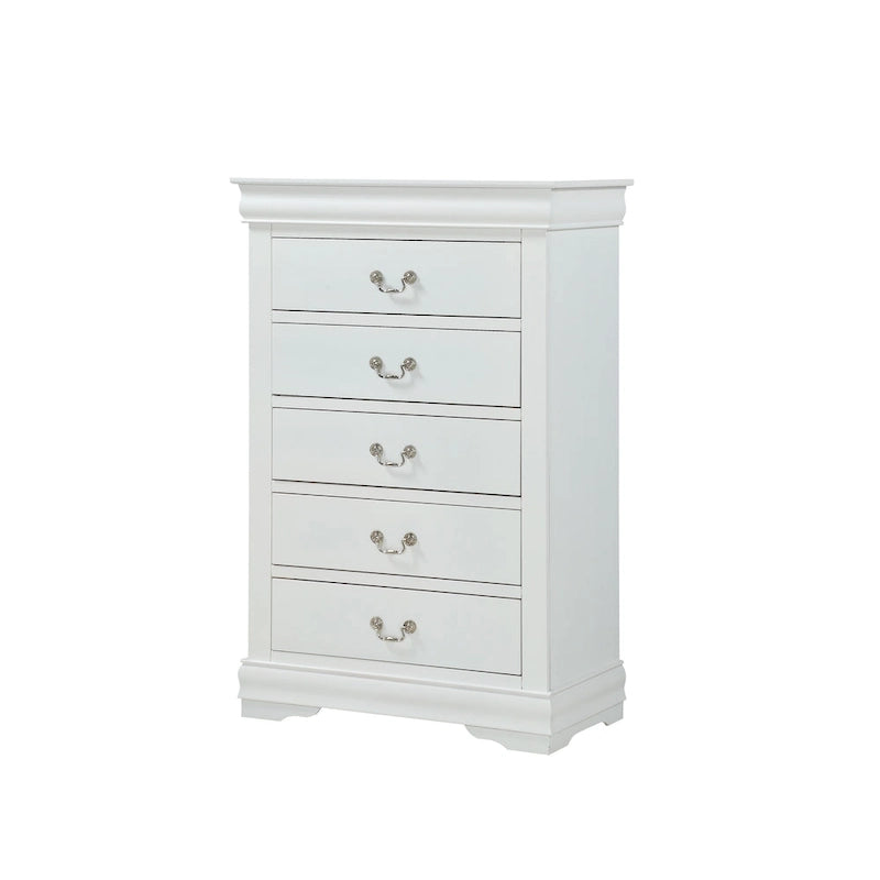 Ensemble de chambre à coucher Lillie 4 pièces blanc style traîneau