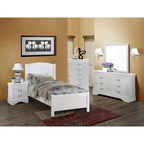 Ensemble de chambre à coucher Lillie 4 pièces blanc style traîneau