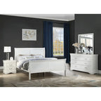Ensemble de chambre à coucher Lillie 4 pièces blanc style traîneau