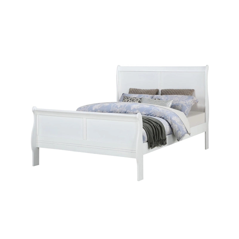 Ensemble de chambre à coucher Lillie 4 pièces blanc style traîneau